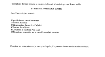 Convocation du CM